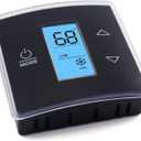 3316250.712 RV Single Zone Wall Thermostat Replacement for Dometic for RV/Camper Conditioners, Blue Backlight LCD Display, Black 3-Wire