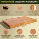 Cactus & Cubby Premium Bamboo Cutting Board. Deluxe Deep Carbonised End Grain Wooden Cutting Board. 16.5" x 11.8". Pre-oiled Butcher Block for Prepping & Serving. Knife Friendly