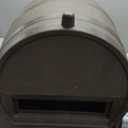 50-Gallon Rain Barrel with Brass Spigot, Flat Back Rain Water Collection Barrel, Walnut Color