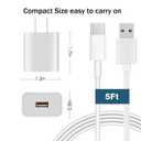 TV Remote Charger for Apple TV 4K Siri Remote (3rd Gen), Apple TV4th Gen 10W USB A to USB C Charging Charger Cable Cord White