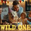 Honoson 7 Pcs Wild One Birthday Party Decorations Wild One Neon Light Sign, 1st Birthday Decorations for Boy or Girl, Warm Lights Decoration for Jungle Animals Theme Party Baby Shower Decoration