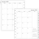 newestor 2026 Monthly Planner Refill for 11-Discbound Notebooks, Two Pages Per Month, Letter Size, 8-1/2" x 11"