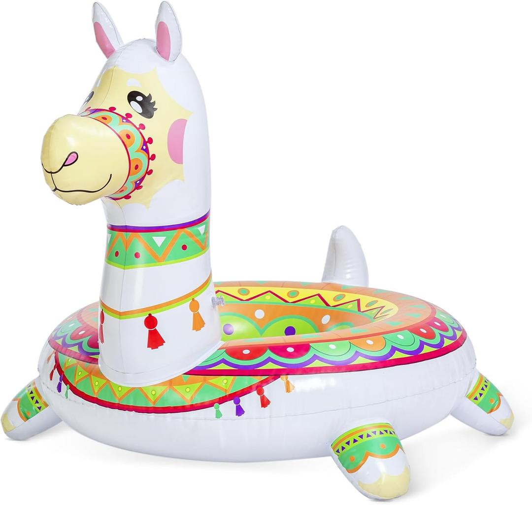 SLOOSH Inflatable Llama Pool Float 43.5, Pool Tubes, Fun Beach Floaties, Summer Pool Raft Lounger, Swim Party Toys, Swimming Pool Party Decorations for Kids & Adults