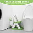 COOSEYA Frog Toilet Seat, Potty Training Seat for Toddler, Upgrade Potty Training 2 in 1 Toddler Toilet Seat for Boys Girls,Waterproof Soft Mat Non-Slip Step Stool (Green)