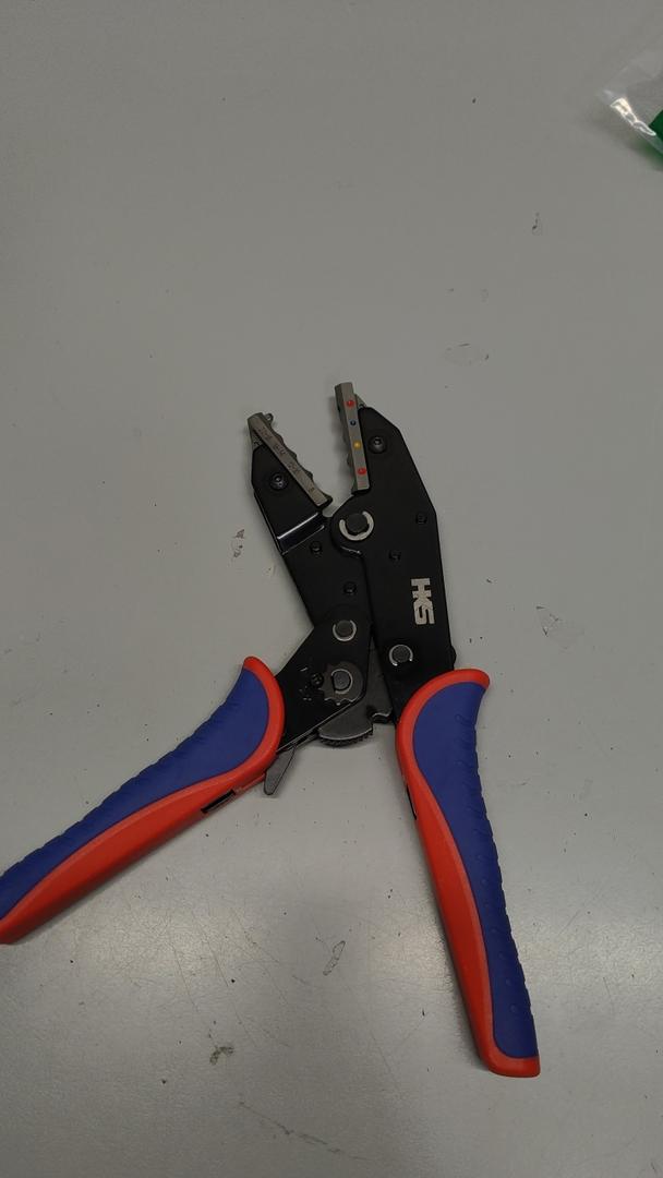HKS Crimping Tool For Heat Shrink Connectors - Ratcheting Wire Crimpers - AWG 22-8 (0.5-8.0mm) - Ratchet Terminal Crimper - Electrical Crimping Tool