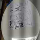 KOHLER 20110-96 Brevia, Slow Close Toilet Seat, Elongated Toilet Seat, Grip-Tight Bumpers Quick-Attach Hardware, Biscuit