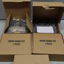 Estmoon 5 Pack Matte Black Door Handles Interior Door Knobs, Home Improvement Keyless Privacy Door Lock, Heavy Duty Zinc Alloy 2.07 lb Door Leverset for Bedrooms Bathrooms