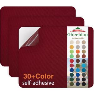 Canvas Repair Patch 911 Inch 3Pcs Waterproof Self-Adhesive Fabric Repair Patch for Tents,Boat Cover,Pop Up Canopy,Patio,Bags,Car Seats,Sofas,Furniture Cover(Burgundy)