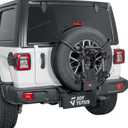 JOYTUTUS Spare Tire Bike Rack for 2-Bike Folding with Security Lock for Wrangler Gladiator Bronco SUV, Anti-Wobble Bike Mount Carrier, Fit 31.5"-32.5" Spare Tire