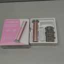 Rechargeable Electric Foot Callus Remover with 3-Sizes 120Pcs Sandpaper Discs, Professional 900RPM 3-Speed Control Aluminum Electric Foot File for Dead Skin (E3 Rose Pink)