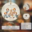 3 x Religious Ornaments for Christmas Tree 2025 - Faith, Catholic Gifts for Women, Families, Friends, Children - O Holy Night Angel Ceramic Ornament - Angel Singing Choir Christmas Ornaments