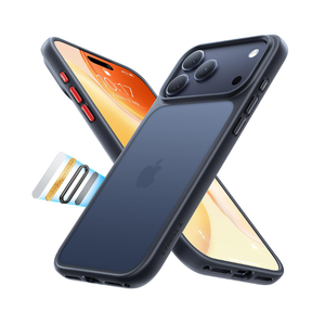 TORRAS Shockproof for iPhone 17 Pro Max Case with Camera Control Button, [12FT Military Grade Drop Protection] Enhanced Grip & Soft Touch Translucent Slim 17 Pro Max Case with 3 Colors Buttons, Black