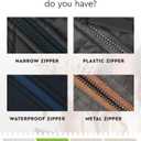 ZlideOn Zipper Pull Replacement - Black, Normal (L) - Instant Zipper Replacement Slider for Plastic Zippers