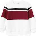 PATPAT Family Matching Outfits Dresses and Sweatshirt Fall Winter Off Shoulder Dresses and Long Sleeve Sweatshirt (4-5T, Burgundy)