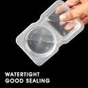 2 x MACTANO 40 Sets Condiment Container with Lid, Disposable Double Compartment Plastic Container for Sauce Snack