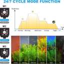 SEAOURA 24/7 Mode Led Aquarium Light for Plants Growth- Sunrise to Moonlight, 7 Colors, Adjustable Timer/Brightness, Full Spectrum Fish Tank Lights for 48 Inch to 54 Inch Tank