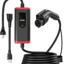 Unitek Level 1&2 EV Charger Electric Vehicle Portable Charger with 25FT Charging Cord 16Amp 110V-240V EV Charging Station for J1772 Electric Cars PHEVs NEMA 6-20 Plug NEMA 5-15 Adapter UL