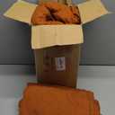 Qucover 132 x 120 Oversized King Quilt, Burnt Orange California King Bedspread, Soft Lightweight Microfiber Extra Wide Quilt, 3PC Geometric Diamond Pattern Coverlet with 2 Pillow Shams