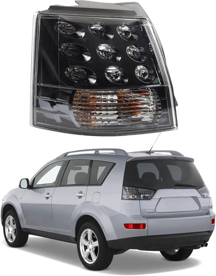 Dasbecan Left Driver Side Tail Light Assembly Compatible with 07 08 09 10 11 12 13 Mitsubishi Outlander EX Rear Brake Lamp