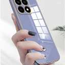 Compatible with Honor X8a Case Silicone Pink, Plating for Honor X8a Phone Case Shockproof Thin and Soft Cover (Smoky Purple) (blue)