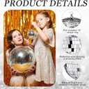 Libima 12 Pack Bulk Large Disco Ball Decorations, Silver Mirror Hanging Disco Balls Ornaments for Christmas Tree, Mothers Day, 70s 80s Party, Wedding, Prom, DIY Decor(12'', 8'', 6'', 4'')