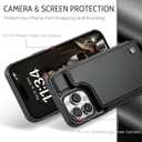 Compatible with iPhone 13 Pro Max 6.7" Wallet Case with Card Holder RFID Blocking for Women Men, Double Magnetic Clasp Kickstand Shockproof Phone Case Fit for iPhone 13 Pro Max, Black