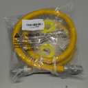 AMI PARTS 48" Flexible Gas Line Kit Yellow Coated, Gas Hose Connector Kit for Dryer, Stove, Water Heater,5/8" OD(1/2" ID) Stainless Steel Gas Line with Connector 1/2" MIP &1/2"FIP & 3/4"MIP Fitting