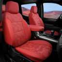 For 2019-2025 2026 Chevy Silverado Seat Covers/GMC Sierra Seat Covers, 2025 Chevy Silverado 1500 Accessories, GMC Sierra 1500 Accessories, Red Camo, fit 2nd Row with Seatback Storage