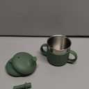 Jumble Dream Baby & Toddler Stainless Steel Sippy Cup Silicon Training Stainless Steel Kids Cups with Straw, Babies Tumbler with Straw No Spill | 6-24 Month Toddler Sippy Cup (Sage Breeze)