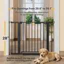 InnoTruth 29.6-39.1 in Wide Baby Gate for Stairs and Doorways, Black