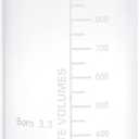 2 Pack 1000 mL Wide Mouth Graduated Round Borosilicate Reagent Media/Storage Lab Glass Bottle With GL70 Blue Polypropylene Screw Cap