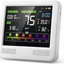 16-in-1 Indoor Air Quality Monitor and Detector with 7AQI Beep Alarm, CO2 Monitor, PM1.0, PM2.5, PM10, Temperature, Humidity, Formaldehyde, VOC Tester