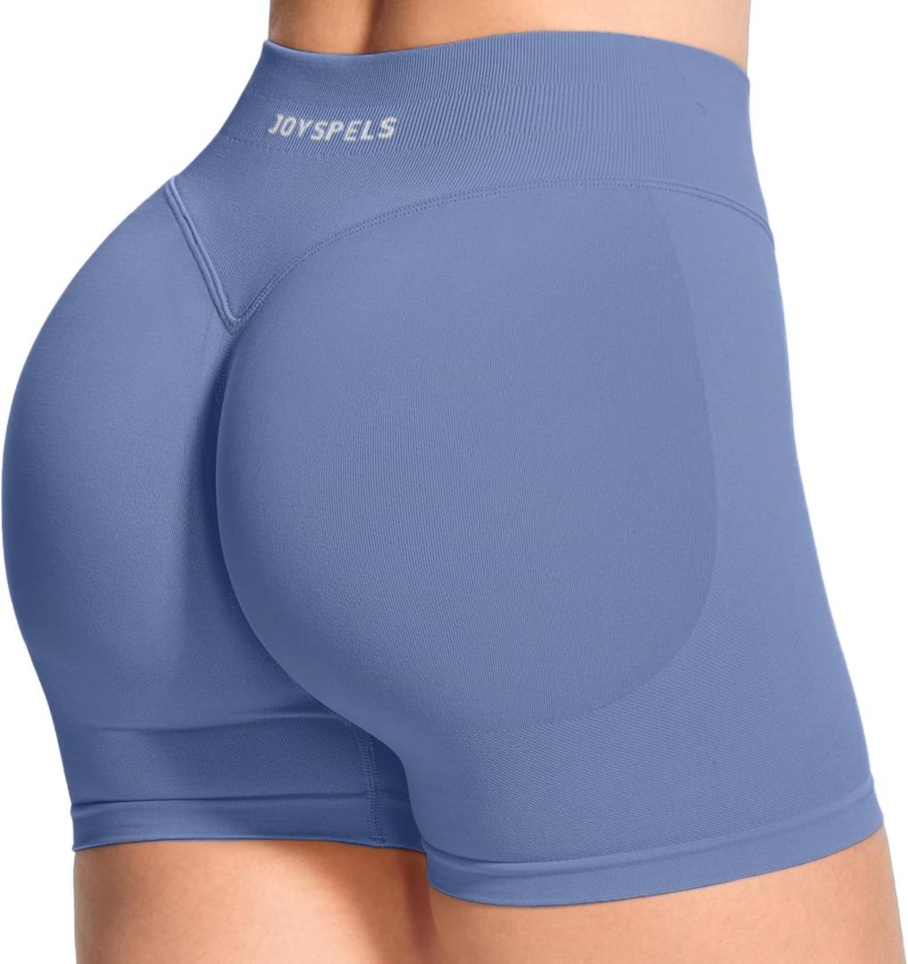 JOYSPELS SEAMX Impact Workout Shorts for Women 4.5" Scrunch Butt Lifting Gym Booty Biker Shorts Seamless Summer (Endlesssky, Size XS)