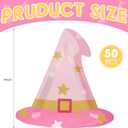 Havawish 50 PCS Halloween Paper Plates 9'' Witch Hat Shaped disposable Plates for Halloween Dinnerware Birthday Baby Shower Table Decor Party Supplies