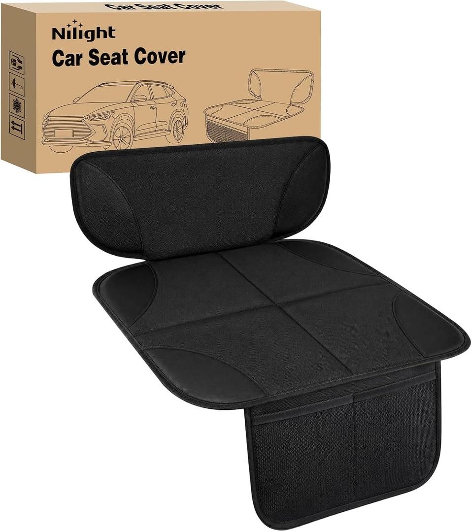 Nilight Car Seat Protector 1PC Black Waterproof Child Seats Mat Cover