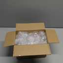 32 Pack Christmas Booze Balls, Fillable Christmas Tree Hanging Ornaments Clear Plastic Water Bottle Bulbs Pendant Ball with Plaid Ribbon and Stickers for Xmas Home Party Decor(Ball)