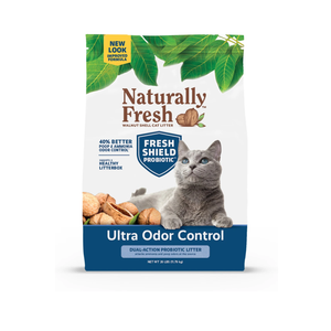 Naturally Fresh Cat Litter Made From Walnut Shells, Multi-Cat, Ultra Odor Control, Unscented, Upcycled, Sustainable, 26 Lbs