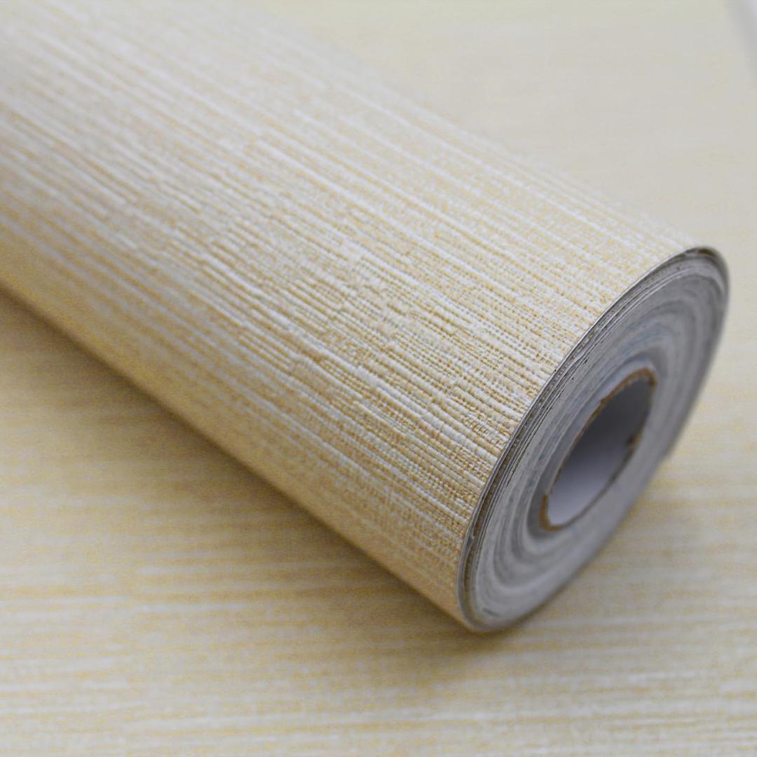 Premium Wall Paper Peel and Stick Modern 17.7" X 196"- Extra Thick, Durable & Luxurious - Textured Grasscloth Peel and Stick Wallpaper for Bathroom, Bedroom, Furniture (Beige)