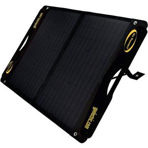 GoPower DuraLite 100-Watt Solar Panel with 30-Amp PWM Charge Controller, Foldable, High-Efficiency Monocrystalline Cells, Expandable to 300-Watt, Ideal for Camping, RVs, Campers, ATVs, Boats - Black