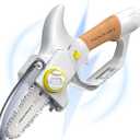 InoKraft Brushless 4" Cordless Mini Chainsaw, Portable Handheld Design for Tree Trimmer, Courtyard and Garden, with 2 Battery and Charger