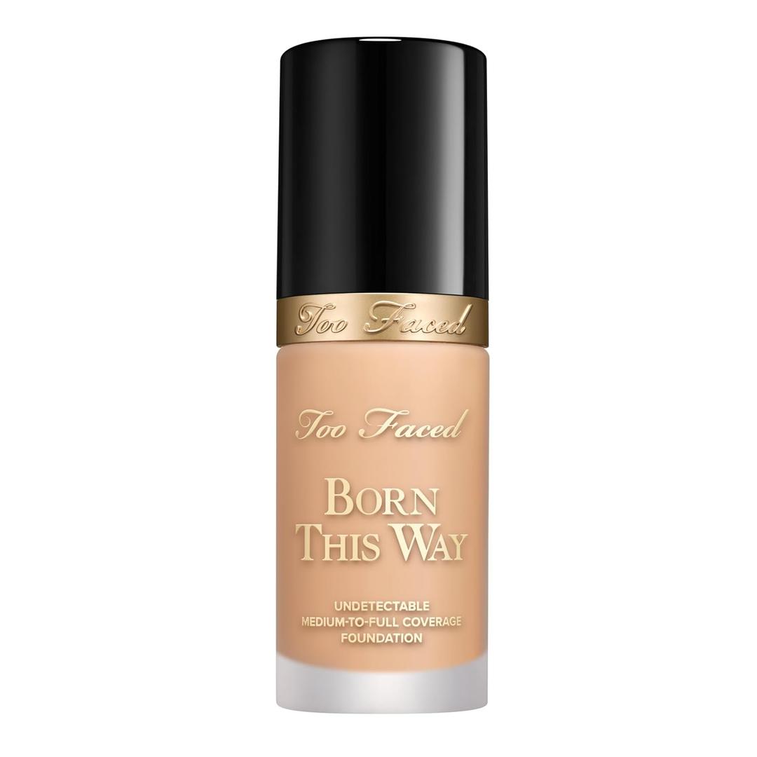 Too Faced Born This Way Natural Finish Longwear Liquid Foundation | Medium-To-Full Coverage | Hydrating + Oil Free (10 Warm Nude (Very Light with Neutral Undertones)