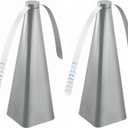Treva Bug Fan, Fly Deterrent with Holographic Blades to Clear Bugs, Mosquitoes, and Flies, Battery Powered Fly Fan, Silver (2 Pack)