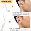 20 x Weewooday 20 Pack Walkie Talkies Earpiece with Mic Radio 2 Pin Acoustic Tube Headset Earpiece Compatible with Baofeng UV-5R Retevis H-777 RT1 RT21 RT22 Arcshell AR-5 2 Way Radio