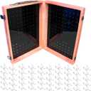 Wooden Foldable & Portable Acrylic Pegboard Display Stand for Craft Shows Panel Pegboard Jewelry Display Organizer - The Perfect Display Stand for Craft Shows, Traveling Display Cases, and More