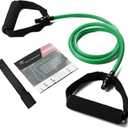 Resistance Bands with Handles, Single Resistance Bands, Exercise Bands with Handles, for Resistance Training, Physical Therapy, Home Workouts, Fitness, Pilates (green-30lbs)