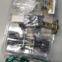 Kwikset Maven Front Door Lock Handle and Deadbolt Set, Entry Handleset Round Exterior with Interior Door Knob, Secure Locking Deadbolt, Matte Black, with Microban Protection