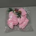 allgala Christmas Decorative Velvet Bows for Wreath Garland Christmas Tree-2 Pack-10 (20x25cm)-Pink-XBW92209