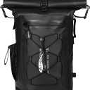 Waterproof Backpack for Men and Women - Roll-Top Floating Dry Bag Backpack for Kayaking, Rafting, Boating, Beach (Black), Black, 35 l, Fashion