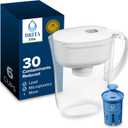 Brita Water Pitcher, Everyday Elite Filter, Removes 99% of Lead, Includes 1 Filter, 10-Cup Capacity, White