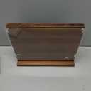 ENOKING Magnetic Knife Block with Acrylic Shield 12 x 9 Inches, Double Side Kitchen Knife Holder without Knives- Acacia Wood Universal Knife Storage Organizer with Powerful Magnet for Kitchen Counter